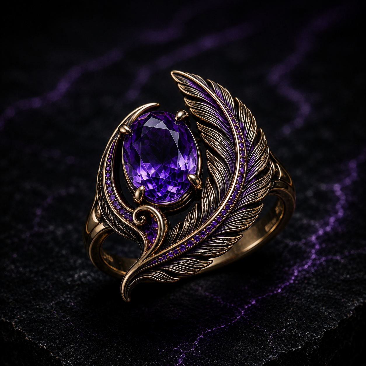Collezione PIUMA in oro e argento con ametista